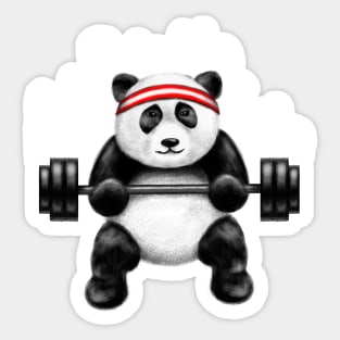 Panda Working Out Sticker